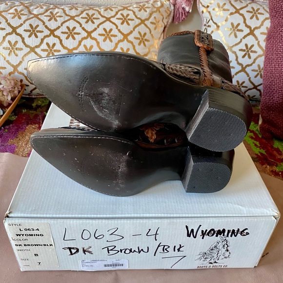 Old Gringo Wyoming Rare Hand Tooled Western Boot in Size 7. NIB - Picture 12 of 14